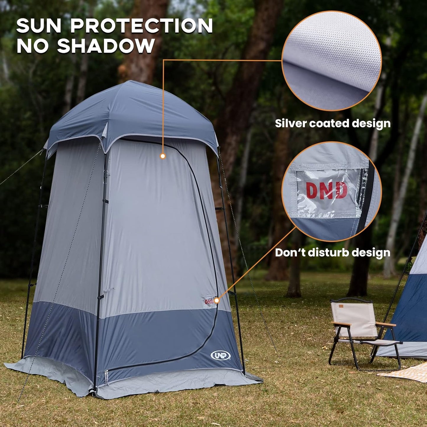 UNP Camping Shower Tent and 2 Person Camping Tent for Hiking Outdoor Fishing Portable