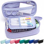 Large Pencil Case 1800ml - Heavy Duty Canvas School Supplies Organizer for Kids Students