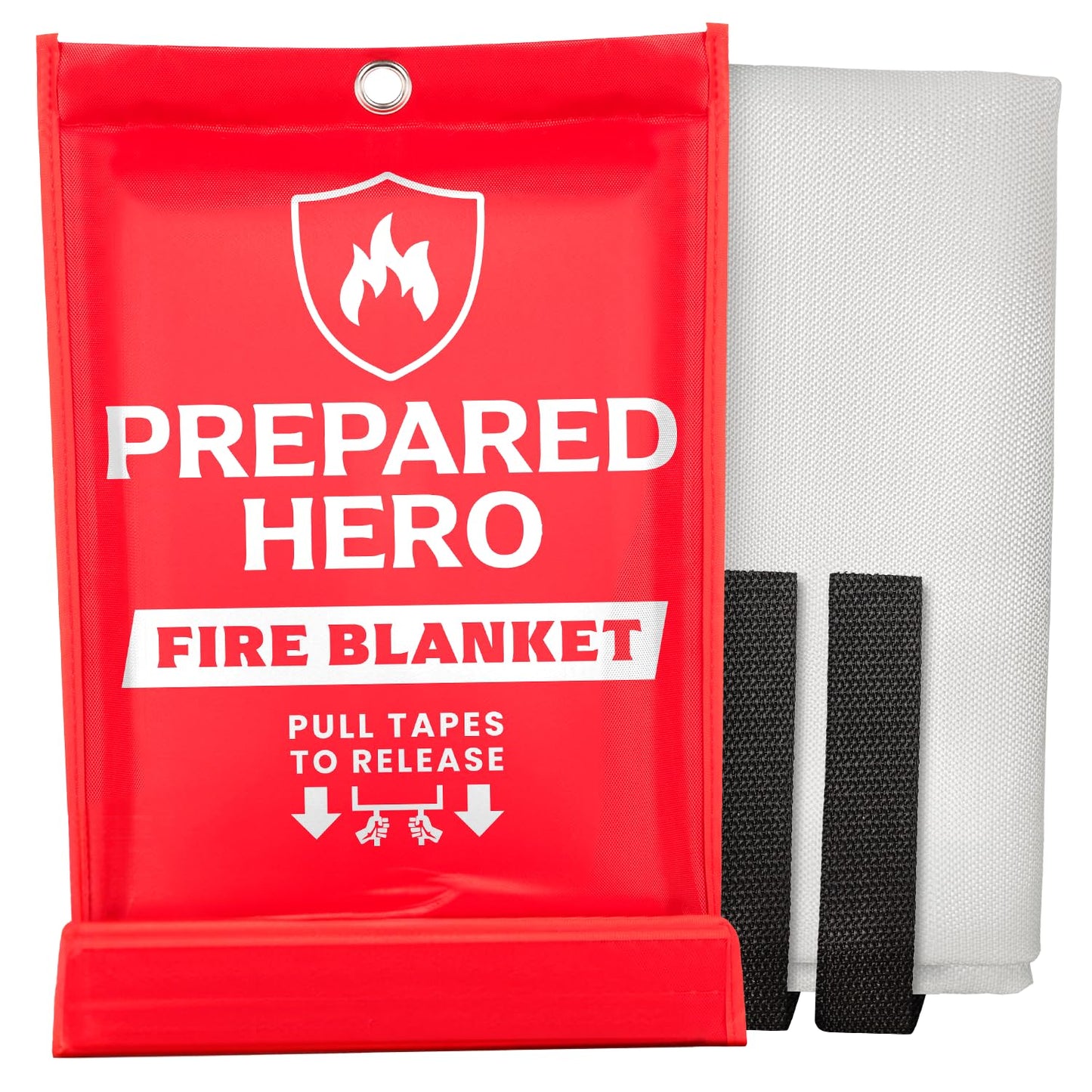 Prepared Hero Emergency Fire Blanket - 2 Pack - Fire Suppression for Kitchen, 40” x 40” Fiberglass Fire Blanket for Home