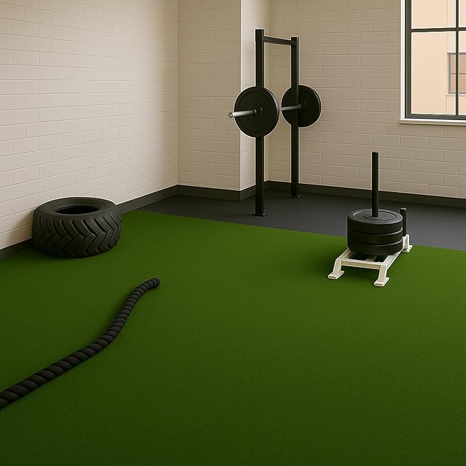 Ottomanson Artificial Turf Golf Hitting Mat 6'6" x 15' Indoor/Outdoor Waterproof Synthetic Fake Grass for Putting Practice Baseball Football Sports Gym Backyard, Custom Size 2' up to 30'