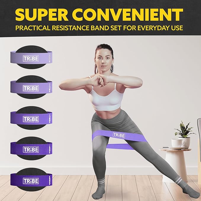 Fabric Resistance Bands for Working Out - Booty Bands for Women and Men - Exercise Bands Resistance Bands Set - Workout Bands Resistance Bands for Legs - Fitness Bands