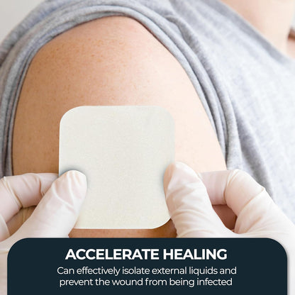 Medpride Foam Dressings 2"x2'' - Sterile, Hydrophilic, Highly Absorbent- Soft, Non-Adhesive Pads, 10/Pack, Case of 20 (200 Count)
