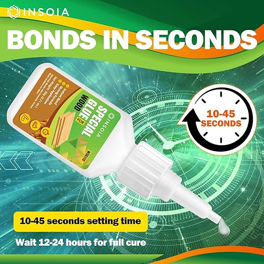 Wood Glue, 20g Clear Woodworking Adhesive for Furniture Repair and DIY Crafts ??Super Instant Glue, Fast-Drying, Waterproof, Heavy-Duty Bonding for Carpentry Projects