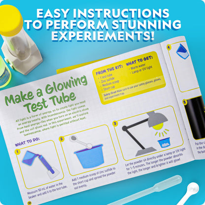 National Geographic Stunning Chemistry Set Mega Science Kit 45 Experiments Blue
