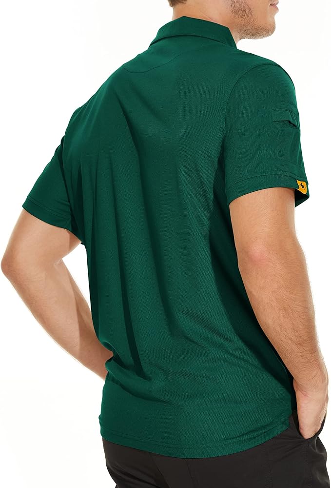 V VALANCH Mens Polo Shirts Short Sleeve Moisture Wicking Golf Polo Athletic Collared Shirt Tennis T-Shirt Tops