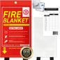 72 HRS Large Emergency Fire Blanket 47"×47" – Fiberglass Fire Safety Tool for Home, Kitchen, Camping, Survival | Extinguisher Alternative for Grill, Welding, Fire Pit