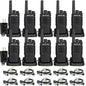 Retevis RT68 Two-Way Radios Long Range, Walkie Talkies for Adults, 2 Way Radio with Earpiece, Walkie Talkie Rechargeable with Charging Base, for Manufacturing Restaurant Business School(10 Pack)