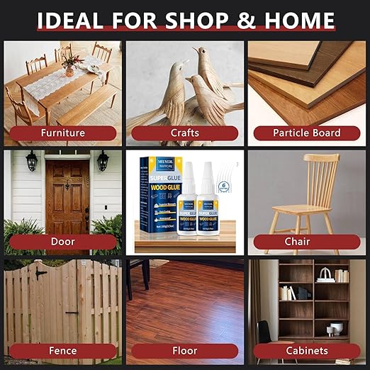 Extra-Strong Wood Glue 100g | Fast-Drying Clear Adhesive for Furniture, Garden & DIY Crafts