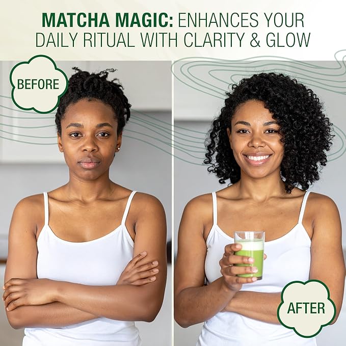 Organic Matcha Green Tea Powder (1lb) – Certified USDA Organic Powder for Matcha Latte, Tea, and Smoothies – Kosher, Non-Gmo, Antioxidant Rich by Total Tea