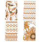 Lebsitey Orange Leaf Pattern Kitchen Towel Set of 4 24x16 Inch Polyester