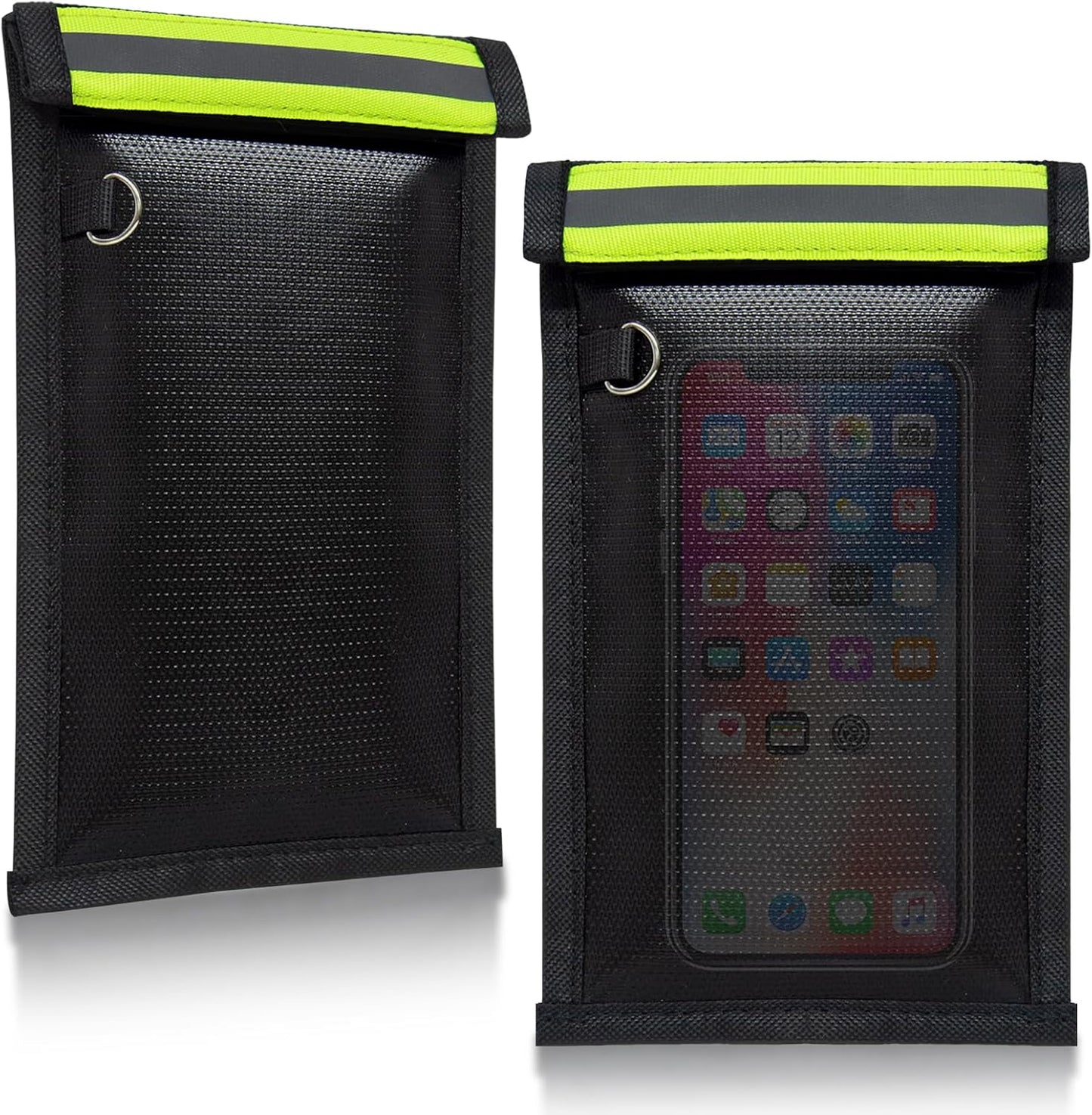 2 Pack Faraday Bags for Phones & Car Keys, Anti-Tracking Anti-Theft Signal Blocking Pouch, Faraday Key Fob Protector