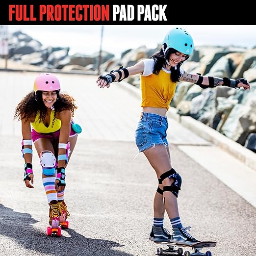 Triple Eight Saver Series 3-Pack Pad Set– Ideal for Skateboarding, In-line Skating, Roller Skating, and Biking