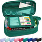 Large Pencil Case 1800ml - Heavy Duty Canvas School Supplies Organizer for Kids Students