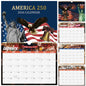 Zluiaza 250th Anniversary American Patriotic 2026 Spiral Wall Calendar Vintage