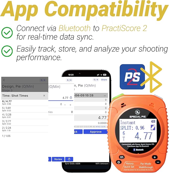 Shot Timer for Shooting - Upgraded Shooting Timer for Training & Dry Fire Practice, Loud Buzzer and Auto-Backlight, Ideal for IPSC, IDPA, USPSA