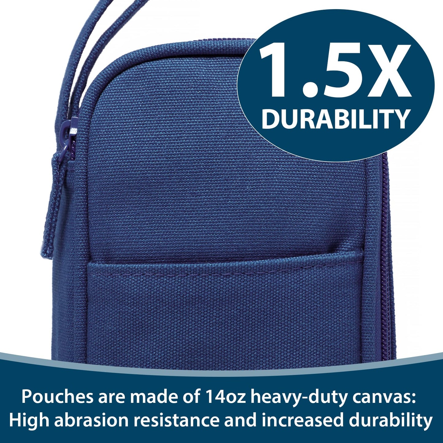 Large Pencil Case 1800ml - Heavy Duty Canvas School Supplies Organizer for Kids Students