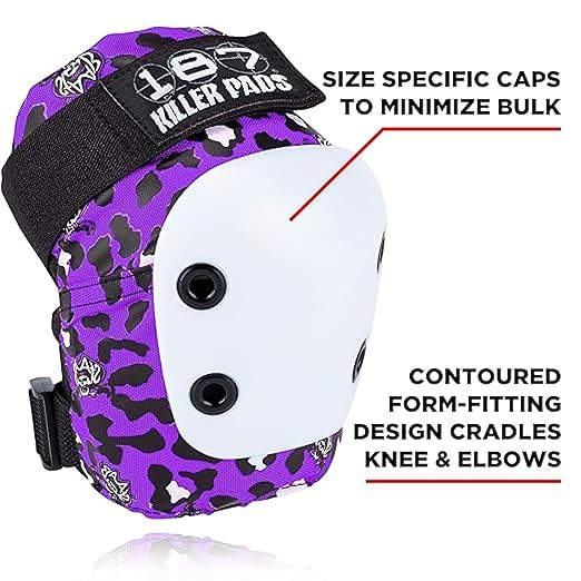 187 Killer Pads Six Pack Pad Set, Elbow Pads, Knee Pads, and Wrist Guards - Ideal for Skateboarding, Roller Skating, and Inline Skating
