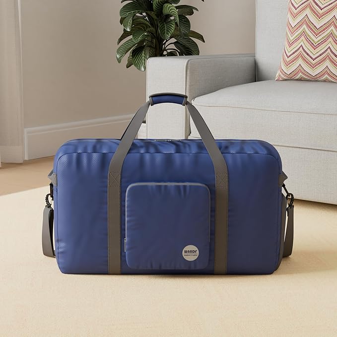 WANDF Foldable Travel Duffel Bag 60-120L Duffle Carry on for Women and Men