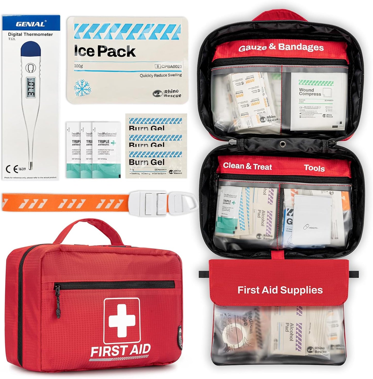 RHINO RESCUE Bundle - Pet First Aid Kit+ First Aid Kit for Home