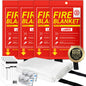 72 HRS Large Emergency Fire Blanket 47"×47" – Fiberglass Fire Safety Tool for Home, Kitchen, Camping, Survival | Extinguisher Alternative for Grill, Welding, Fire Pit