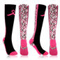 YLOLUL Breast Cancer Awareness Socks Black Camouflage Polyester Womens Size L
