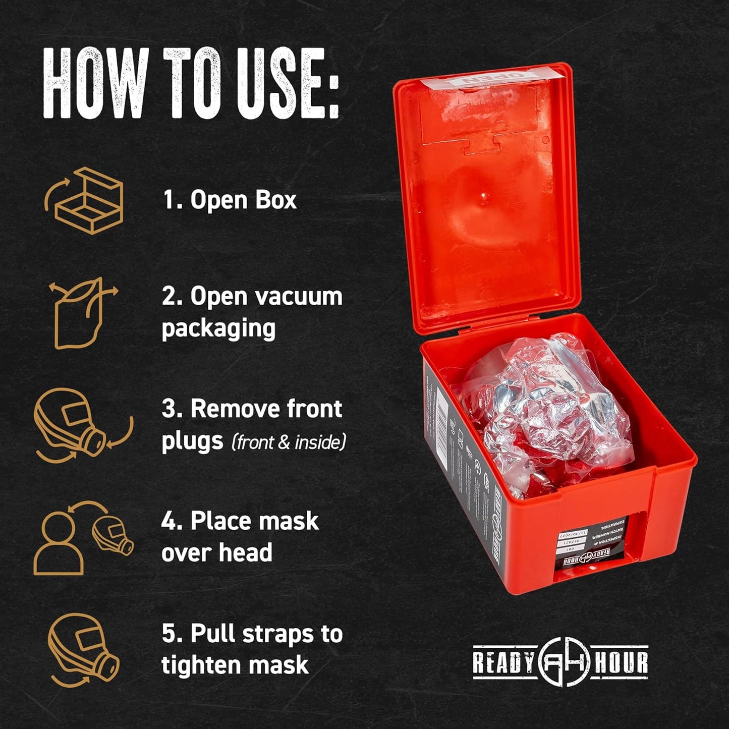 Fire Evacuation Mask & Fire Blanket | Emergency Fire Safety Kit for Home | Smoke Protection Survival Gear for Kids and Adults