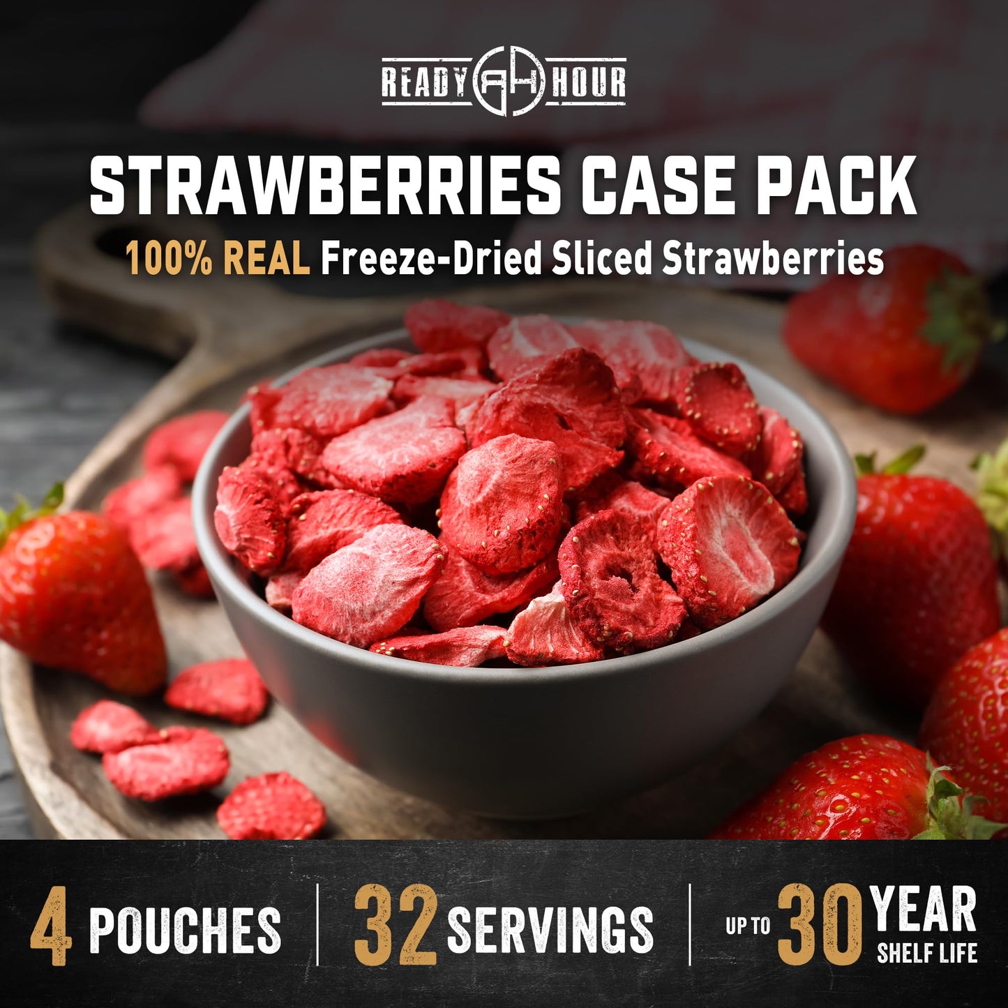 Ready Hour Freeze-Dried Corn Case Pack – Emergency Food, Long-Term Storage, Bulk Vegetables, Shelf-Stable Survival Supplies, Prepper Pantry Essential– 48 Servings (6 Pouches)