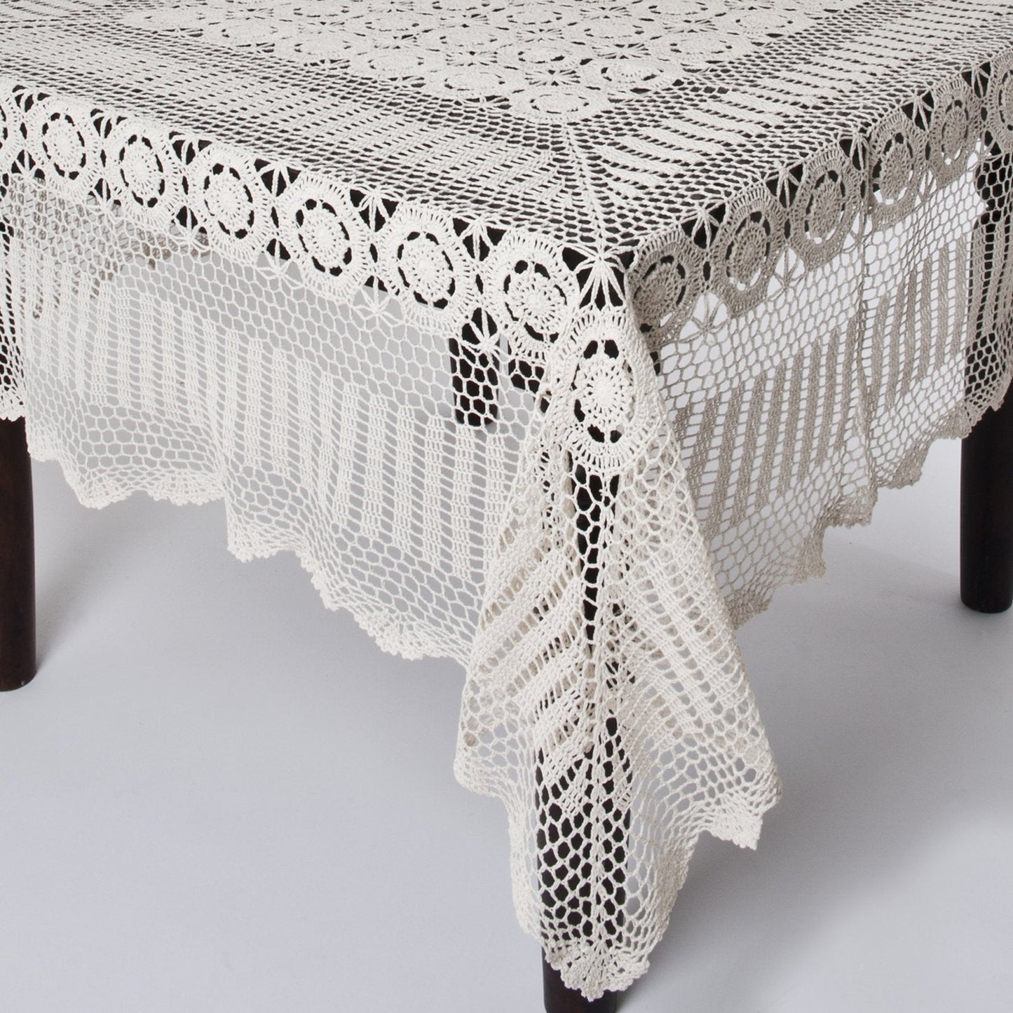 Fennco Styles Handmade Crochet Lace Cotton Tabletop