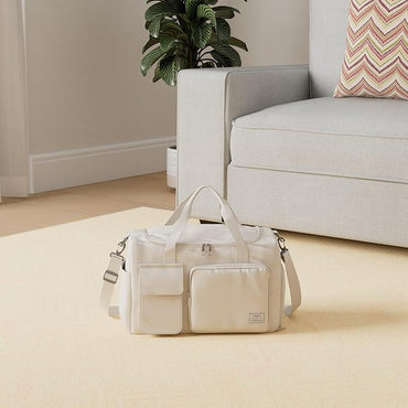 FIORETTO Women's Gym Duffle Bag with Shoes Compartment, 37L Capacity, Ideal for Travel, Gym, Sports, Duffel, Weekender