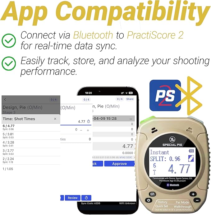 Shot Timer for Shooting - Upgraded Shooting Timer for Training & Dry Fire Practice, Loud Buzzer and Auto-Backlight, Ideal for IPSC, IDPA, USPSA