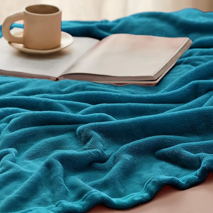 Bedsure Fleece Throw Blanket Teal - 300GSM Blankets for Couch, Sofa, Bed, Soft Lightweight Plush Cozy Throws for Toddlers, 50x60 inches