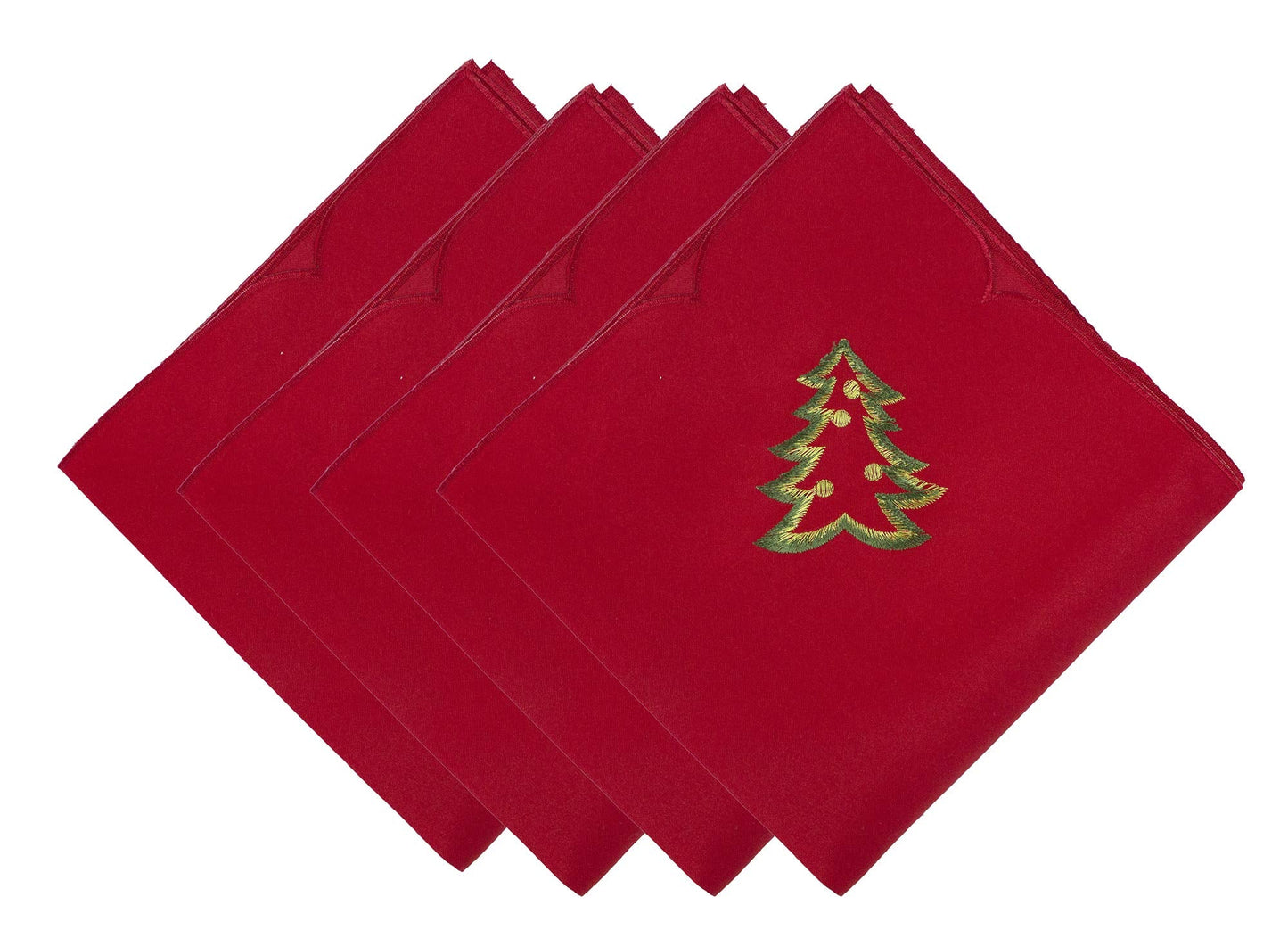 Fennco Styles Pandora Collection Holiday Christmas Tree Table Linens