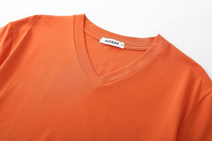 VEIISAR Premium V Neck T Shirts for Men - Modern Fitted Tees Vneck Undershirts
