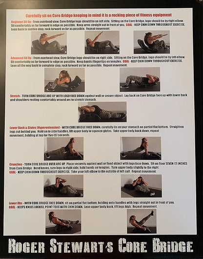 Roger Stewart's Core Bridge (Ab Trainer, Core Trainer, Sit Up Assistant, Ab Stretch) Patent Pending Black