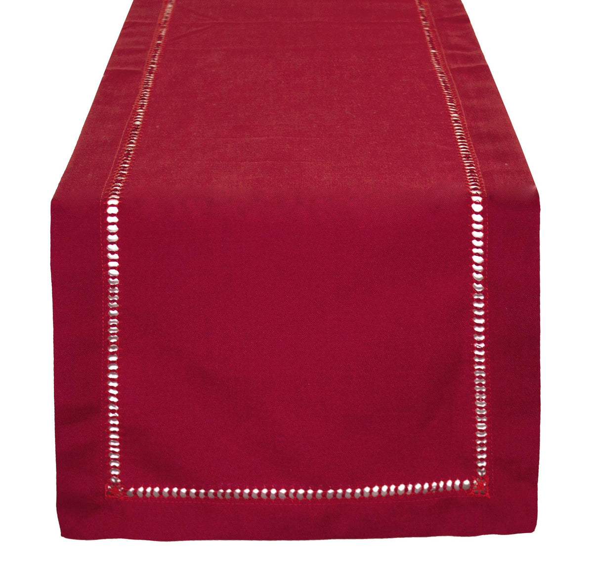 Fennco Styles Classic Solid Color Hemstitched Border Tablecloth for Dining Table, Dinner Parties, Wedding, Machine Washable,