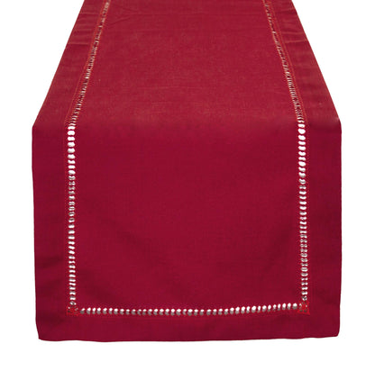 Fennco Styles Classic Solid Color Hemstitched Border Tablecloth for Dining Table, Dinner Parties, Wedding, Machine Washable,