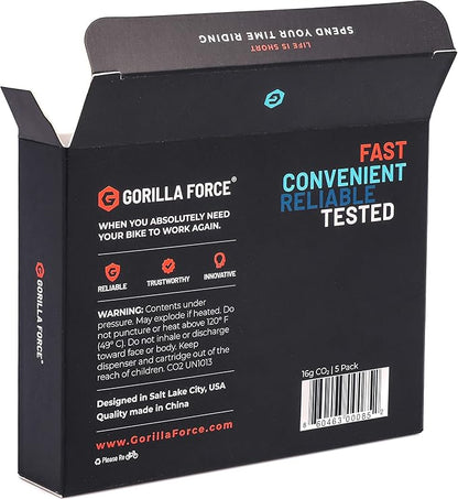 Threaded CO2 Cartridges, 16g for Bike Tire Inflators