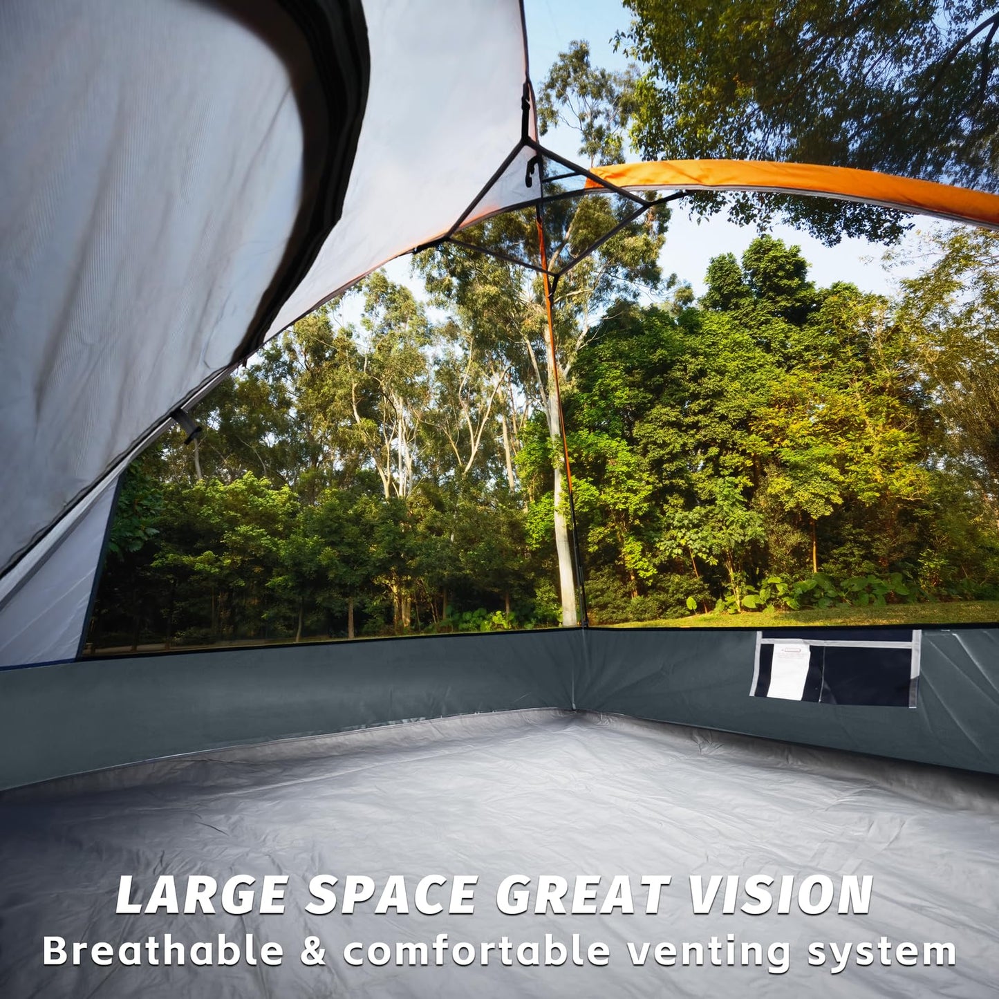 Camping Tent 4 Person, Waterproof Windproof Tent with Rainfly Easy Set up-Portable Dome Tents for Camping