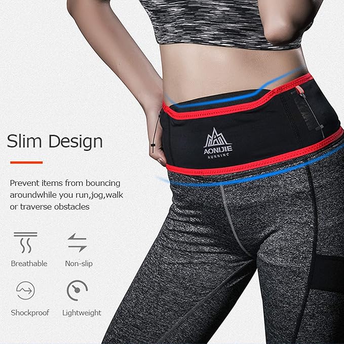 AONIJIE Hydration Belt Running Fanny Pack, with 250ml Soft Water Bottle Flask Phone Holder for Trailing Running Climbing Jogging Cycling Workout Fitness 3 Colors (Black, L/XL)