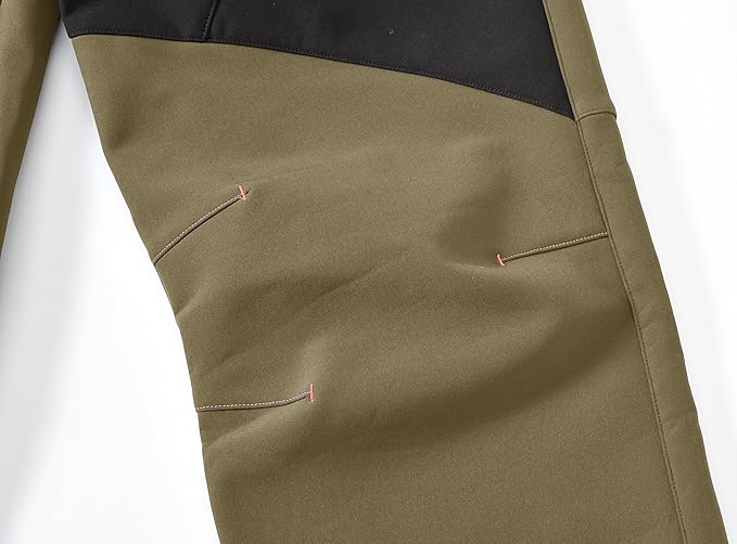YSENTO Men's Fleece Lined Ski Snow Pants Winter Waterproof Softshell Insulated Hiking Cargo Pants