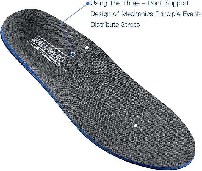 Plantar Fasciitis Feet Insoles Arch Supports Orthotics Inserts Relieve Flat Feet, High Arch (Mens 5-5 1/2 | Womens 7-7 1/2)