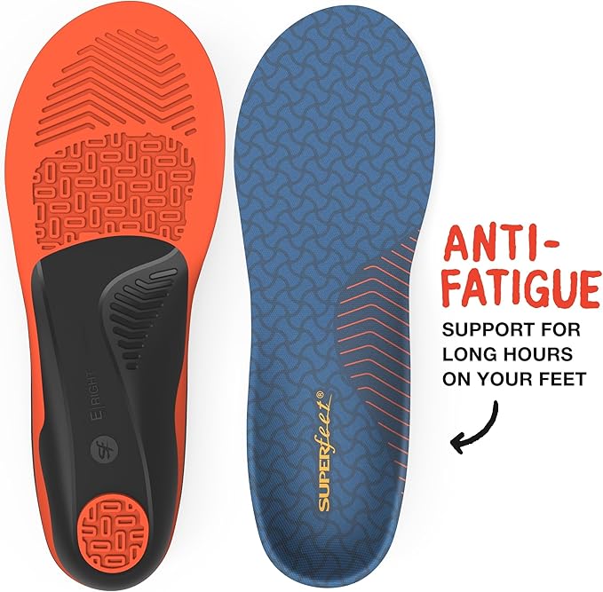 Superfeet Work Cushion - Trim-to-Fit Orthotic Shoe Inserts - Professional Grade - Men 13.5-15