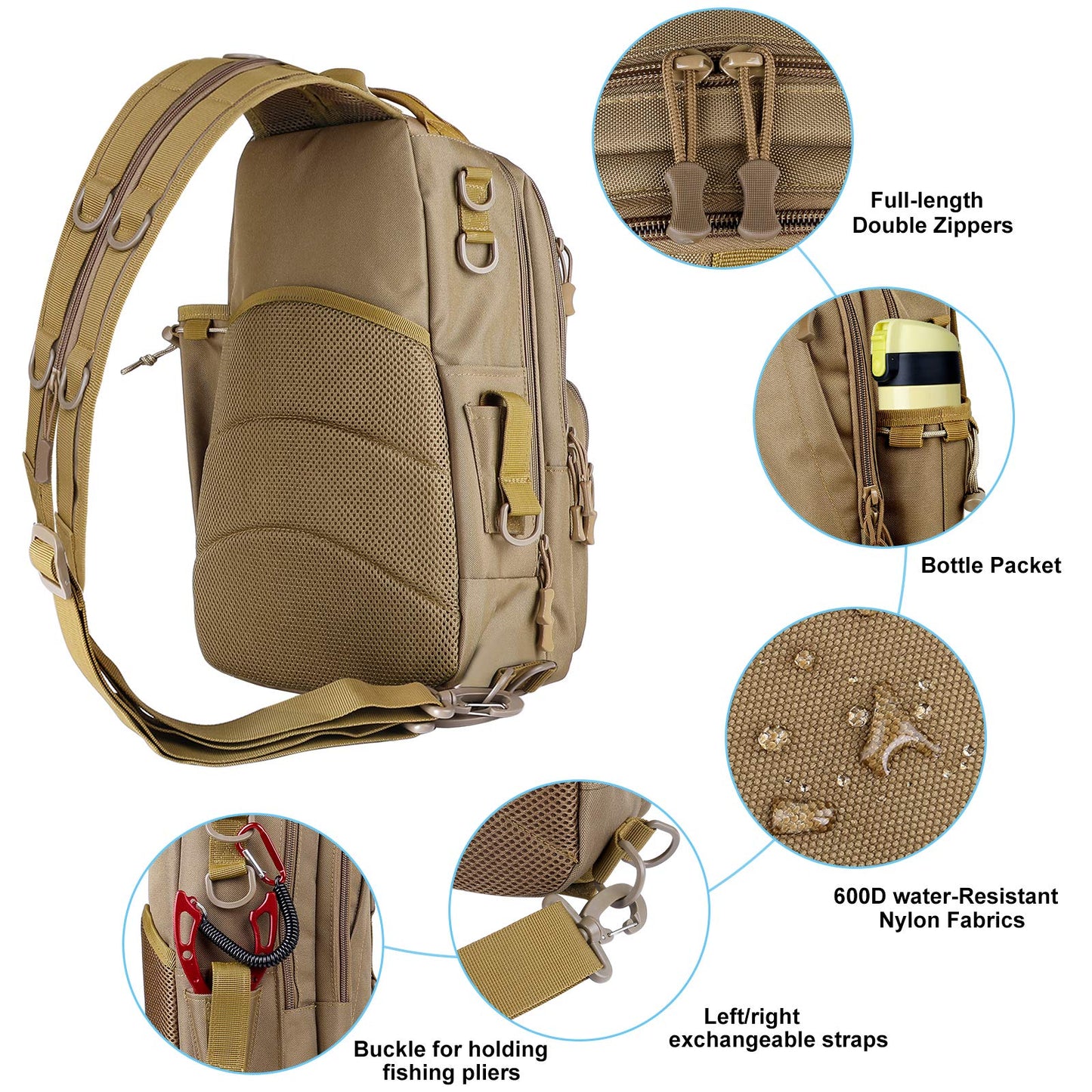 PLUSINNO Fishing Backpack with Fishing Rod and Reel Combos Tackle Boxes, Waterproof Tackle Backpack for Fishing Gear with Rod Holder, Fishing Gifts for Men with Fishing Tool Kit...