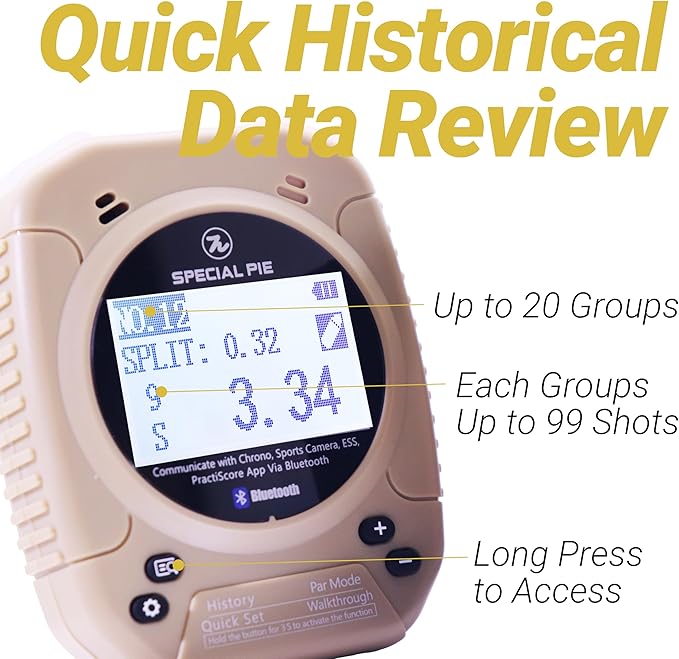 Shot Timer for Shooting - Upgraded Shooting Timer for Training & Dry Fire Practice, Loud Buzzer and Auto-Backlight, Ideal for IPSC, IDPA, USPSA