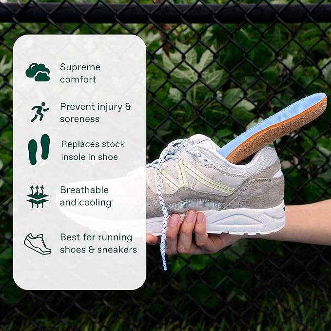 Fulton Men's Shock Absorbing Insoles with High Impact Arch Support - Custom Molding Cork Inserts Alleviate Plantar Fasciitis & Foot Fatigue- Athletic Running Insoles for Men (Men's Wide Size 13.5-14)