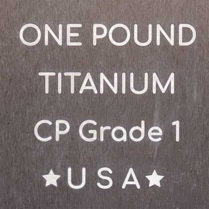 Titanium Bar - 1lb Laser Engraved .999 Pure Bar Chemistry Element Design Unique Rare Metal Gift for Teachers Students Paperweight
