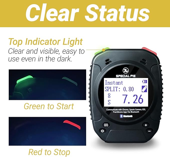 Shot Timer for Shooting - Upgraded Shooting Timer for Training & Dry Fire Practice, Loud Buzzer and Auto-Backlight, Ideal for IPSC, IDPA, USPSA