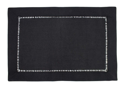 Fennco Styles Classic Solid Color Hemstitched Border Tablecloth for Dining Table, Dinner Parties, Wedding, Machine Washable,