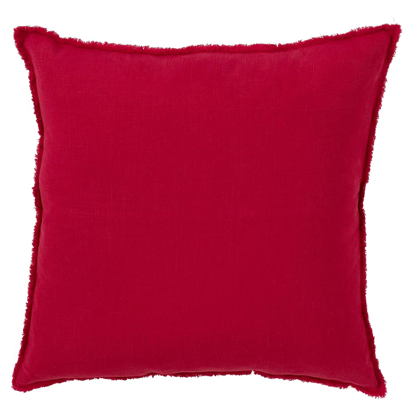 Fennco Styles Fringed Design Down Filled Linen 20-Inch Throw Pillow
