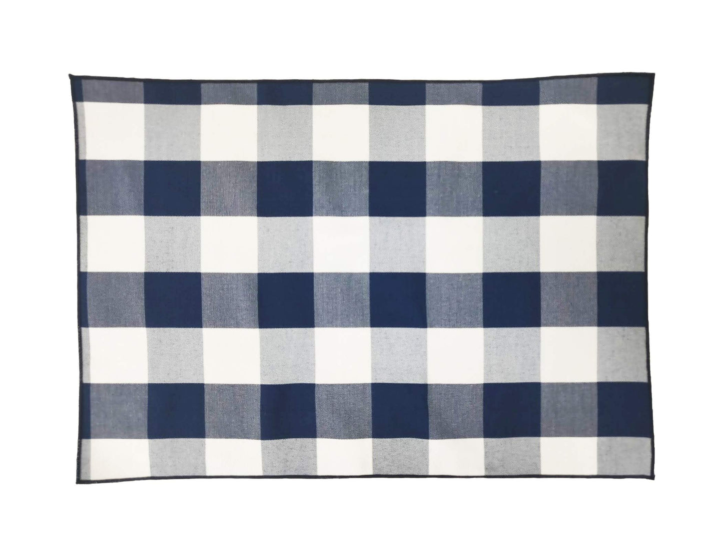 Fennco Styles Buffalo Check Double Layers Reversible Placemats 14" W x 20" L, Set of 4 - Handmade in USA - Plaid Table Mats for Everyday Use, Banquet, Holiday, Family Gathering, Special Occasion